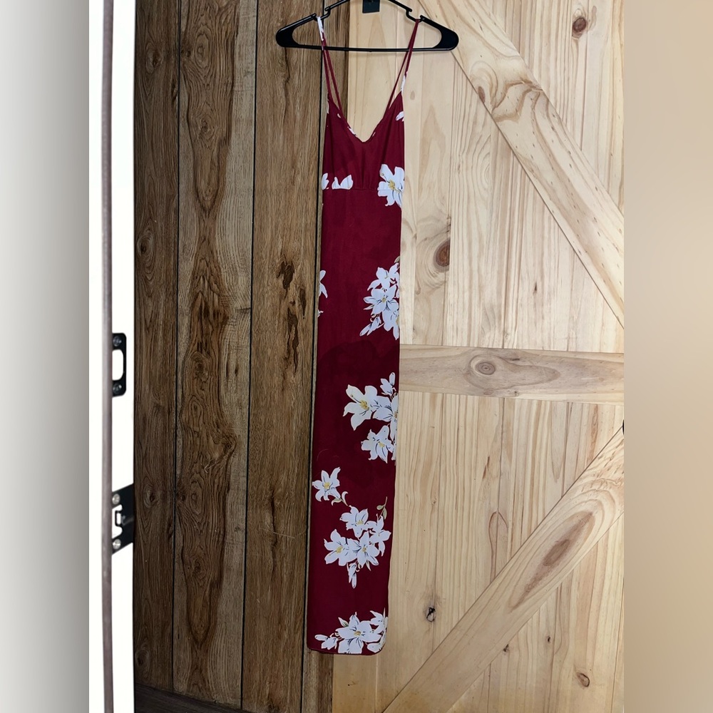 SHEIN long summer dress, small, maroon